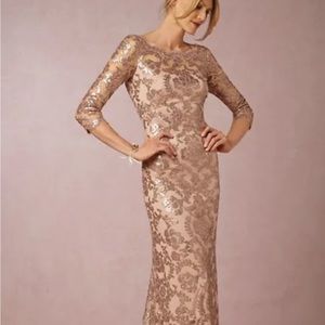 BHLDN Tadashi Soji Dusty Rose Sequin Yvonne Dress - NWOT $598 Sz 2